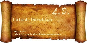 Loisch Dorottya névjegykártya